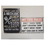 New Mechanic Metal  Signs 8" x 12"
