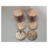 Twenty 1 Oz. Copper Rounds 4 Designs