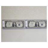 Crisp 1957 A & B $1 Silver Certificates