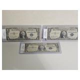 1957, 57A, 57B Silver Certificates
