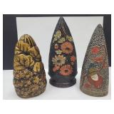 3 Vintage Japan Wall Pockets