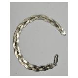 Sterling Silver Woven Herringbone 7"
