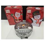 3.5 ft Snowman & 3.5 ft Santa Blow Ups & Lights