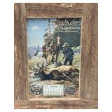 Framed Rifle & Ammo Paper Advertising