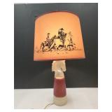 Aladdin Hopalong 27" Lamp Original Shade & Finial