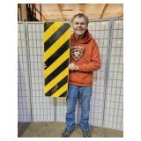 Metal Sign CAUTION 12 x 36"