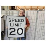 Metal SPEED LIMIT 20 MPH Sign 24 x 30"