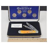 Case XX  Pocket Knife w State Series Quarters