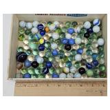Vintage Marbles in Cigar Box