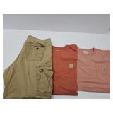 2 Carhartt Shirts  M & LG, Aeropostle Shorts 38
