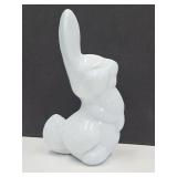 Viking  White Glass  Bunny 6.5" high