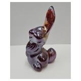 Viking  Irridescent Glass Bunny 6.5" high
