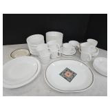 Large Lot of Corelle Bowls, Plates, Mugs