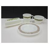 Vintage Pyrex Butter Dish, Mugs  +