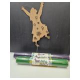30" Girl Lawn Art &  2 New Puzzle Save Roll Ups
