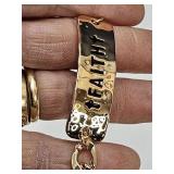 Gold Tone FAITH  JTV Bracelet