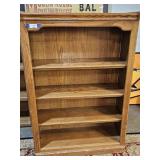 Oak Display Book Case 33" x 13" x 49" H