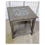 Modern Jofran Side Table with Bottom Shelf 24" SQ
