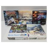 5 Puzzles Thomas Kinkade, Titanic +