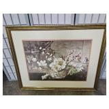 Framed Floral Scene Wall Art 38 x 30"