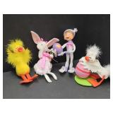 Collection of AnnaLee Easter Bunny, Ducks & Doll