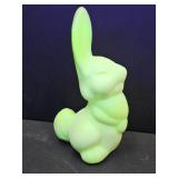 Viking Uranium Glass Bunny 6.5" high