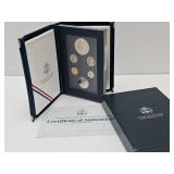1990 Mint Prestige Coin Set With Silver Dollar