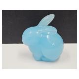 Blue  FENTON Glass Bunny 3" Long