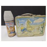 Vintage Gene Autry Metal Luncch Box & Thermos