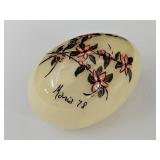 Genuine Alabaster Hand Painted Egg