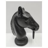 Vintage Cast Iron Horse Head Hitching Post 9.75" H