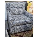 Nice Upholstered Swivel Fresco Navy