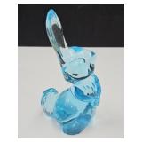 Light Blue Viking Thumper Glass Bunny Rabbit