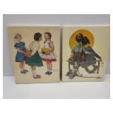2 Norman Rockwell Prints on Canvas 11X14'