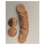 20 One Oz. Copper Rounds 4 Designs