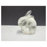 Clear Frosted Fenton Bunny 3'L
