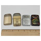 4 Lighters 2 are Vintage Advertising