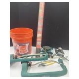 Sprinklers, Nozzels, Auger, Bucket , Pliers +