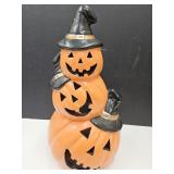 24' high Triple Ceramic Halloween Pumpkin w Light