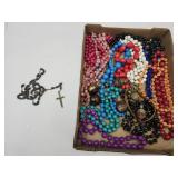 Costume Jewerl Lot Rosary & Beaded Jewelry