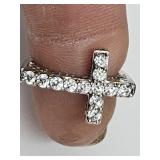 Sz. 6 Sterling Sliver Cross Ring