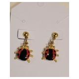 Ladybug Enamel Earrings