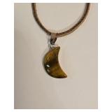 Tiger's Eye Moon Pendant
