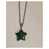Malachite Star Pendant On Chain