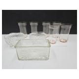 Pink Depression Glass Ware, Salt Dish+