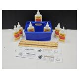 New School Glue with Caddy & Rulers