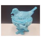 VTG Westmoreland Blue Robin on a Nest Candy Dish