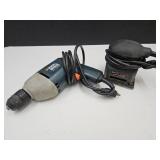 Palm Sander & Black & Decker Power Drill