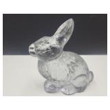White Mosser Glass Bunny Rabbit 5  1/4' high
