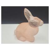 Pink Mosser Glass Bunny Rabbit 5 1/4'high
